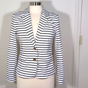 Allegra K blazer knit NWOT S black & white